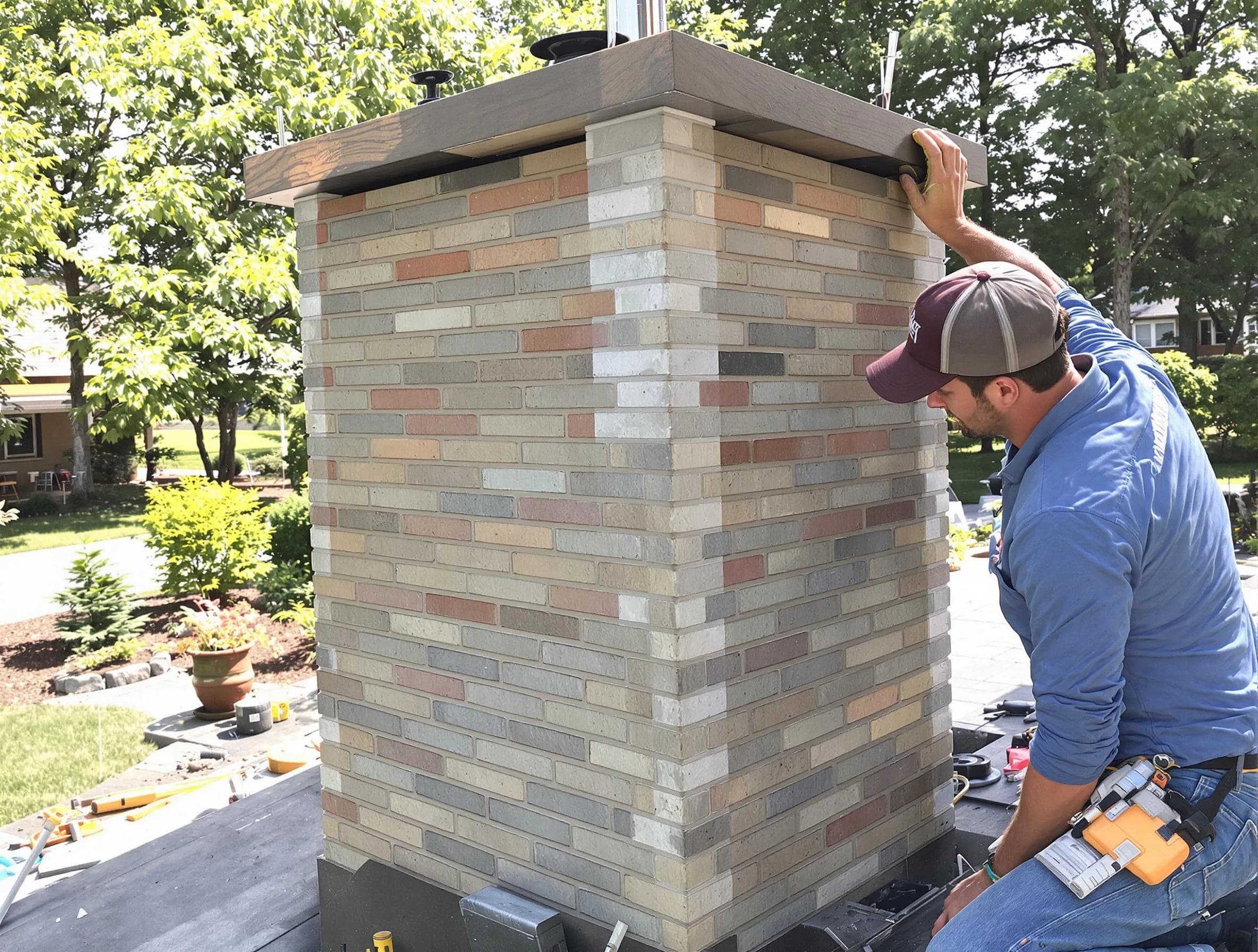 Green Hill Chimney Sweep completing a modern chimney remodel in Green Hill, TN