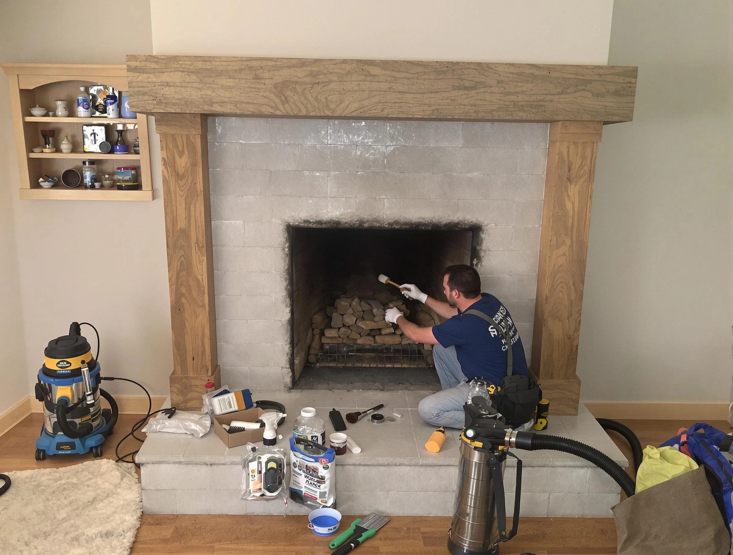 Detailed creosote removal process by Green Hill Chimney Sweep in Green Hill, TN