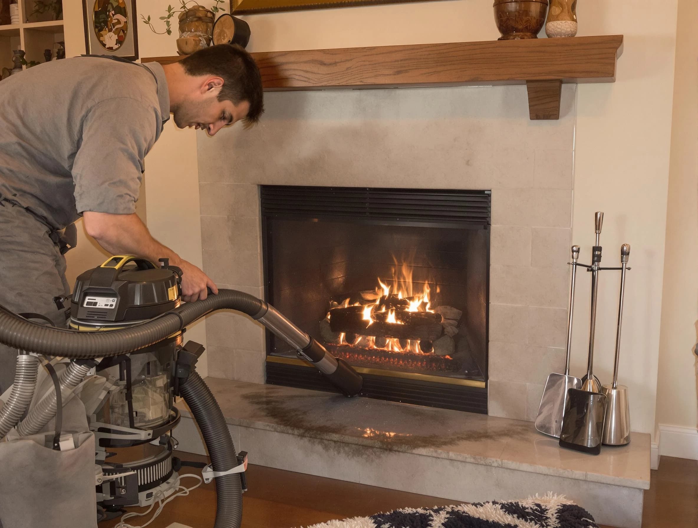 Routine fireplace upkeep by Green Hill Chimney Sweep in Green Hill, TN
