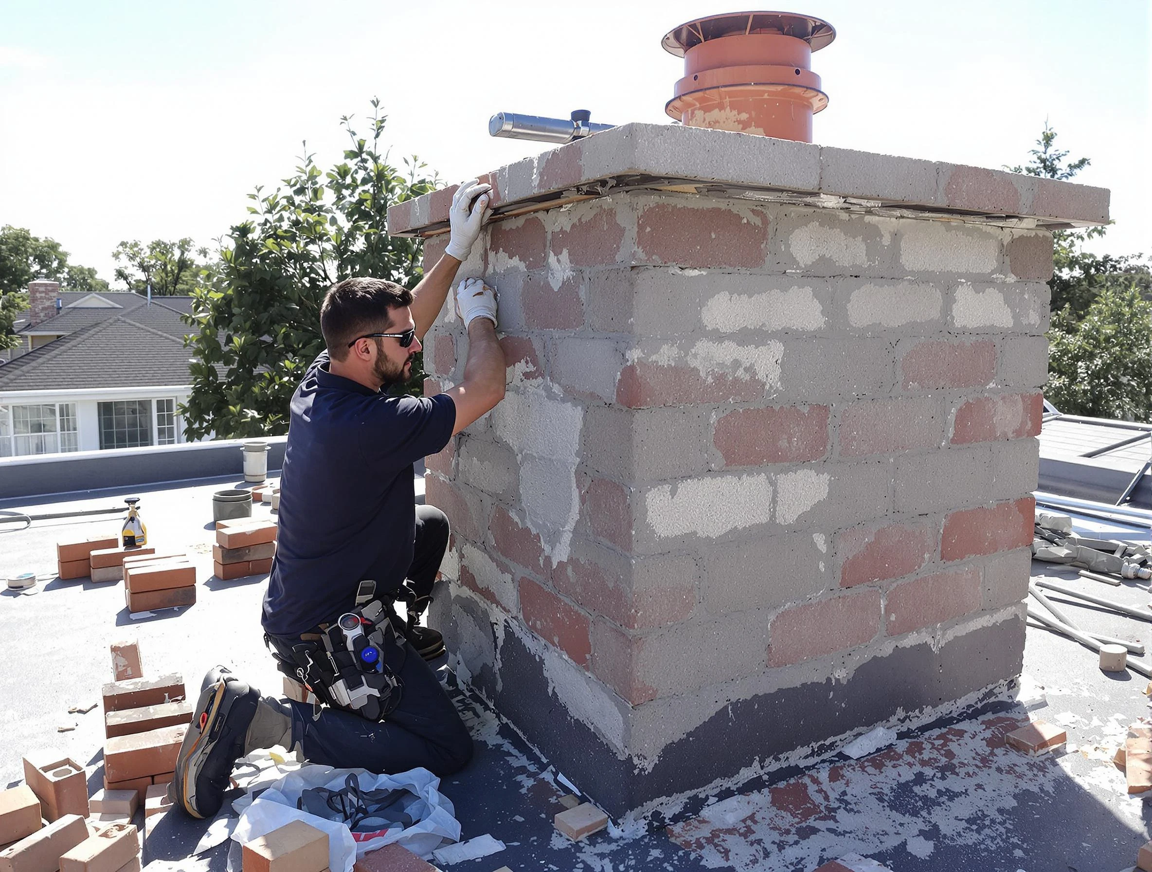 Advanced chimney repair process by Green Hill Chimney Sweep in Green Hill, TN
