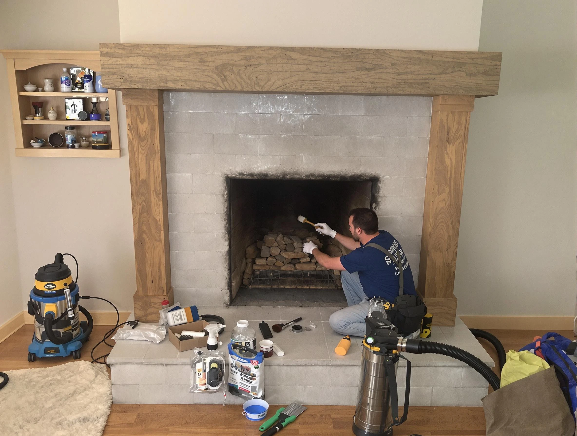Detailed creosote removal process by Green Hill Chimney Sweep in Green Hill, TN